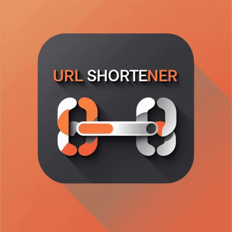 URL Shortener Icon with Dark Gray Background