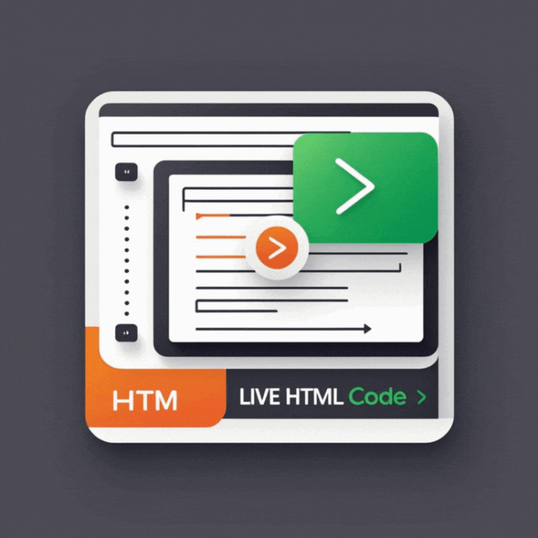 Vibrant Live HTML Code Runner Icon